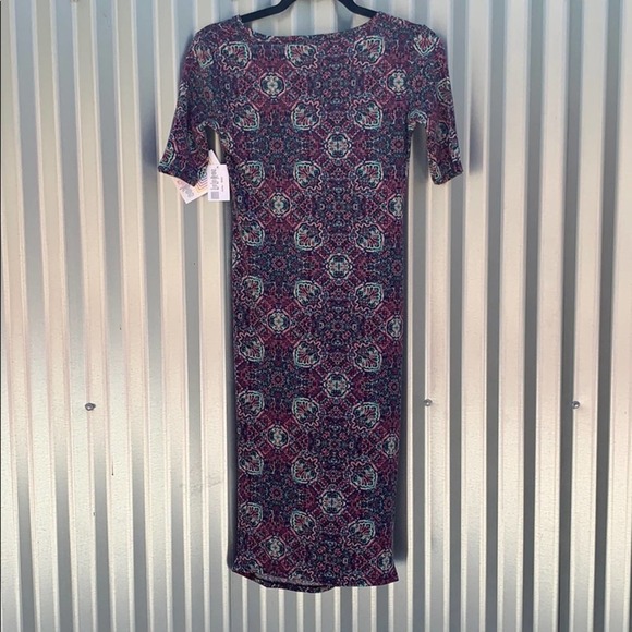 NWT Lularoe Julia Print Dress XXS - Picture 7 of 7